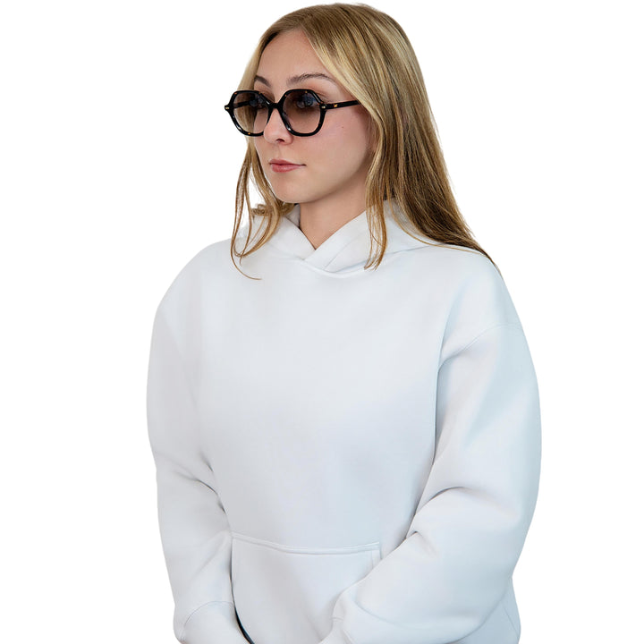VLIZ Lunelle sunglasses with a tortoise octagon frame and light brown gradient lenses, sculptural silhouette inspired by lunar geometry, engraved logo on temples
