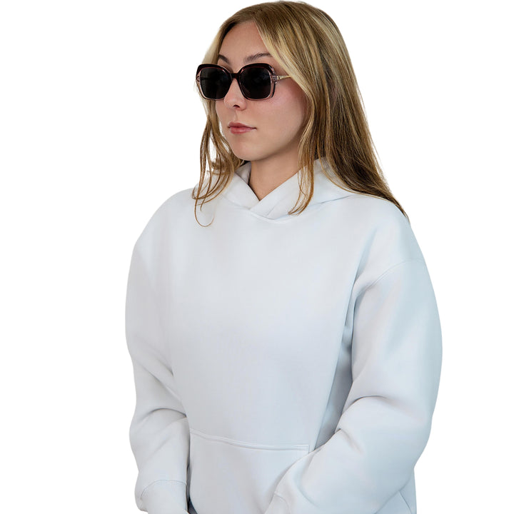 VLIZ Vista sunglasses with red translucent square-edge frame and black lenses, featuring softened angles, gradient styling, and engraved logo on temples.